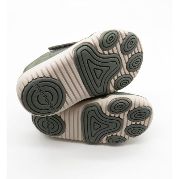 Hush Puppies Olive Green Perforated Slip-On Shoes For Boys Size 5 NEW - Picture 7 of 8